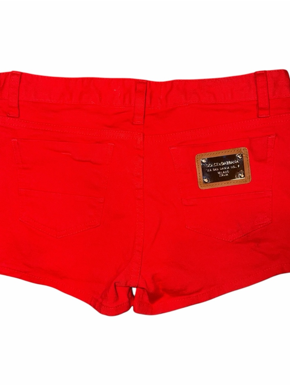 Y2K Vintage Dolce & Gabbana Red Low Rise Shorts